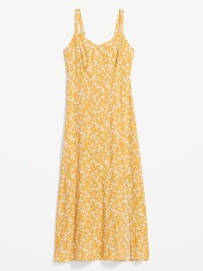 Old Navy Yellow Floral Midi Slip Dress